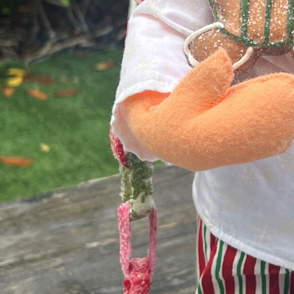 Vintage Annalee 20" Chef Santa with Wisk & Candy Garland Gingerbread Bear 2003 - Picture 2 of 12